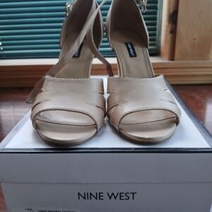 Nine West Lilly Leather Open Toe Casual Platform Sandals